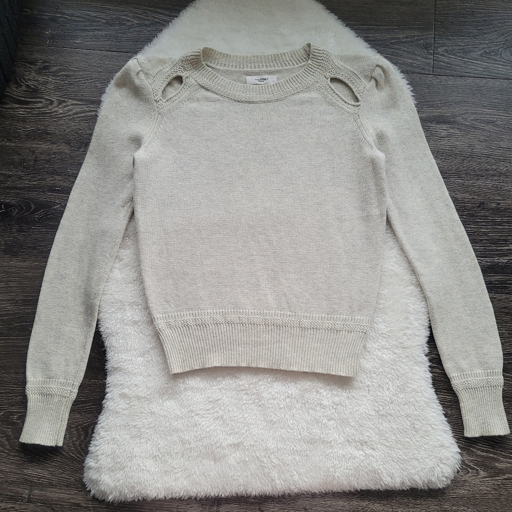 Isabel Marant Etoile Klee Cotton/Wool Blend Sweater In Light Heather Grey Sz 38 - Picture 3 of 8